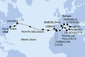 USA, Kanada, Portugalsko, Španielsko, Gibraltár, Francúzsko, Tunisko, Taliansko z New Yorku na lodi MSC Meraviglia