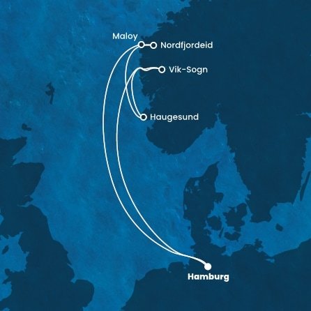 Nemecko, Nórsko z Hamburgu na lodi Costa Favolosa