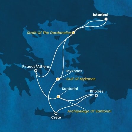 Turecko, Grécko z Istanbulu na lodi Costa Fortuna