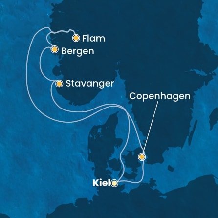 Nemecko, Dánsko, Nórsko z Kielu na lodi Costa Diadema