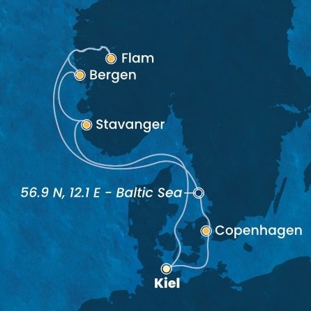 Nemecko, Dánsko, Nórsko z Kielu na lodi Costa Diadema