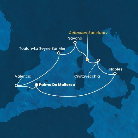 Španielsko, Taliansko, Francúzsko z Palmy de Mallorca na lodi Costa Pacifica