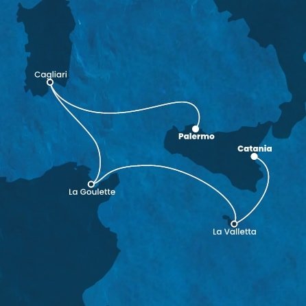 Taliansko, Tunisko, Malta z Palerma na lodi Costa Fascinosa