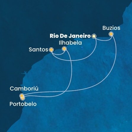 Brazília z Rio de Janeira na lodi Costa Pacifica