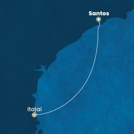 Brazília zo Santosu na lodi Costa Diadema