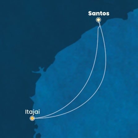 Brazília zo Santosu na lodi Costa Diadema