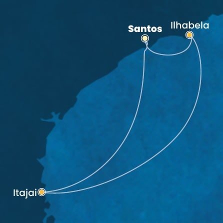 Brazília zo Santosu na lodi Costa Diadema