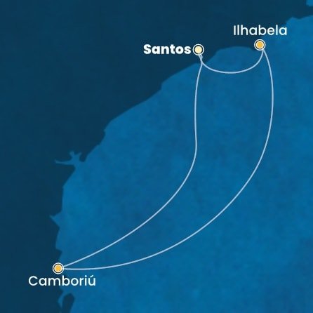 Brazília zo Santosu na lodi Costa Favolosa