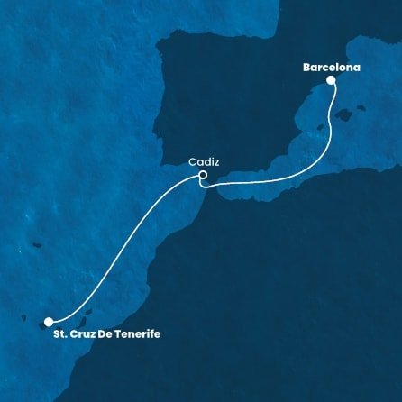 Španielsko z Tenerife na lodi Costa Diadema