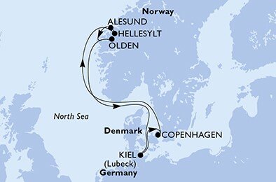 Dánsko, Nórsko, Nemecko z Kodaně na lodi MSC Euribia