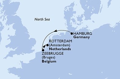 Nemecko, Belgicko, Holandsko z Hamburgu na lodi MSC Preziosa