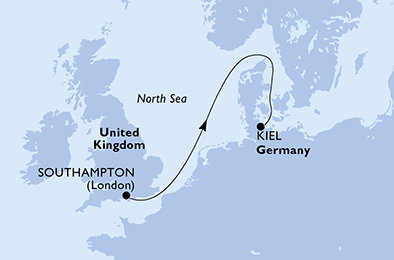 Veľká Británia, Nemecko zo Southamptonu na lodi MSC Euribia