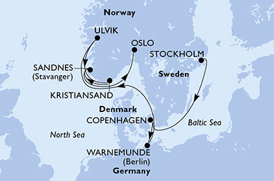 Švédsko, Dánsko, Nemecko, Nórsko zo Stockholmu na lodi MSC Magnifica