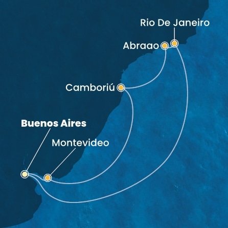 Argentína, Brazília, Uruguaj z Buenos Aires na lodi Costa Favolosa