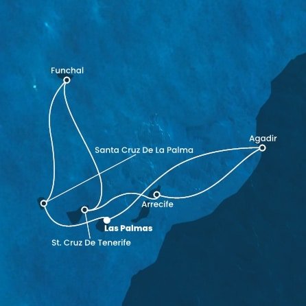 Španielsko, Portugalsko, Maroko z Las Palmas na lodi Costa Fortuna