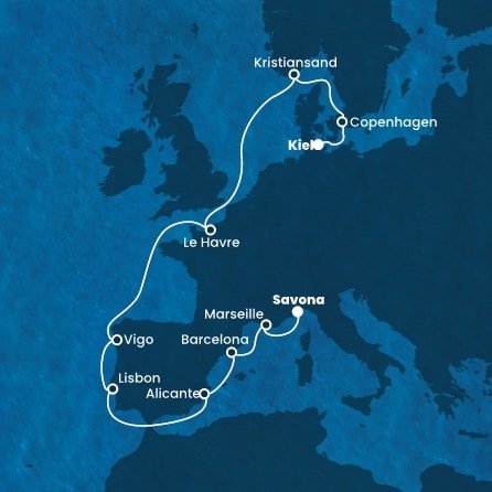 Obeplávajte s nami Európu na lodi Costa Diadema