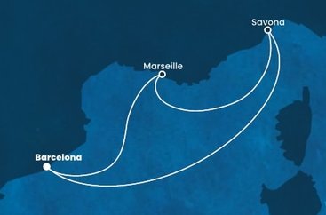 Španielsko, Francúzsko, Taliansko z Barcelony na lodi Costa Fascinosa