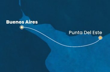 Argentína, Uruguaj z Buenos Aires na lodi Costa Favolosa