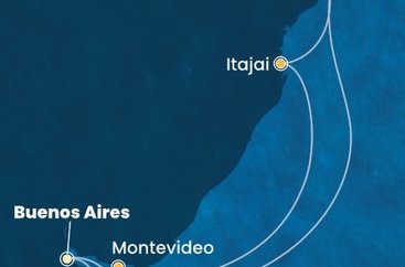 Argentína, Uruguaj, Brazília z Buenos Aires na lodi Costa Diadema