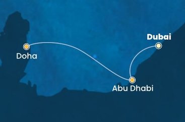 Spojené arabské emiráty, Katar z Dubaja na lodi Costa Smeralda