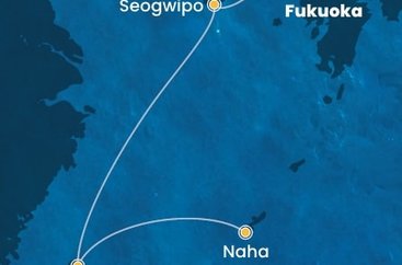 Japonsko, Južná Kórea, Tchaj-wan z Fukuoky na lodi Costa Serena