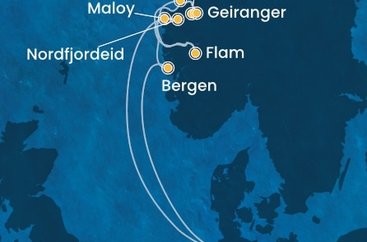 Nemecko, Nórsko z Hamburgu na lodi Costa Favolosa