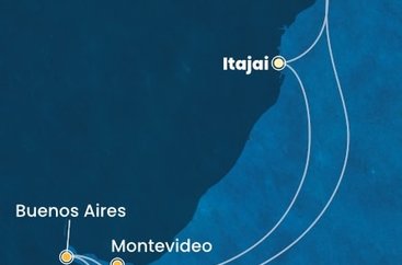 Brazília, Argentína, Uruguaj na lodi Costa Diadema