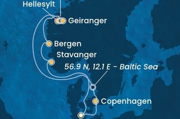 Nemecko, Dánsko, Nórsko z Kielu na lodi Costa Diadema