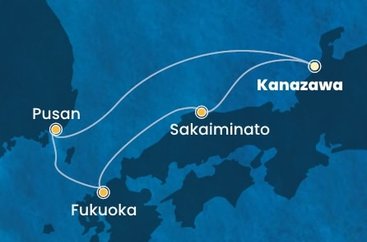 Japonsko, Južná Kórea z Kanazawy na lodi Costa Serena