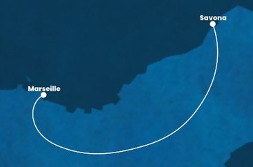 Francúzsko, Taliansko z Marseille na lodi Costa Diadema