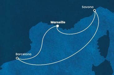 Francúzsko, Taliansko, Španielsko z Marseille na lodi Costa Fortuna