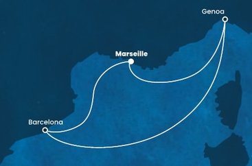 Francúzsko, Španielsko, Taliansko z Marseille na lodi Costa Fascinosa