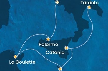 Taliansko, Tunisko, Malta z Neapolu na lodi Costa Fascinosa