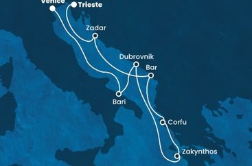 Taliansko, Chorvátsko, Grécko, Nórsko na lodi Costa Deliziosa