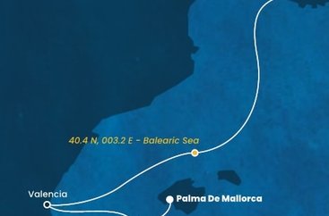 Španielsko, , Francúzsko z Palmy de Mallorca na lodi Costa Pacifica