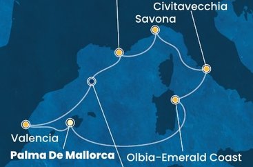 Španielsko, Taliansko, Francúzsko z Palmy de Mallorca na lodi Costa Pacifica