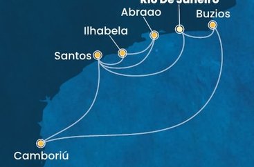 Brazília z Rio de Janeira na lodi Costa Pacifica