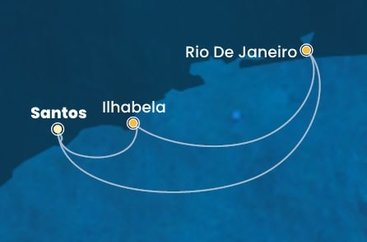 Brazília zo Santosu na lodi Costa Favolosa