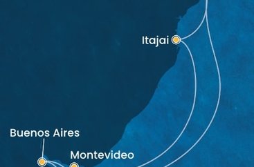 Brazília, Argentína, Uruguaj zo Santosu na lodi Costa Diadema