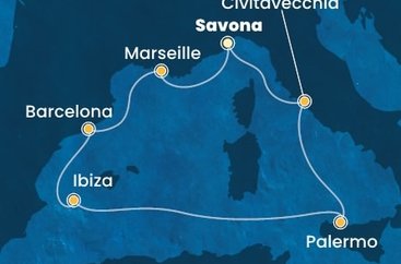 Taliansko, Francúzsko, Španielsko zo Savony na lodi Costa Smeralda