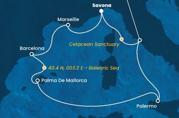 Taliansko, Francúzsko, Španielsko zo Savony na lodi Costa Toscana