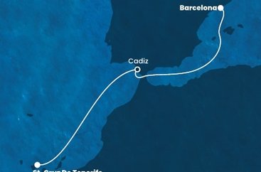 Španielsko z Tenerife na lodi Costa Diadema