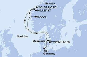Dánsko, Nórsko, Nemecko z Kodaně na lodi MSC Euribia