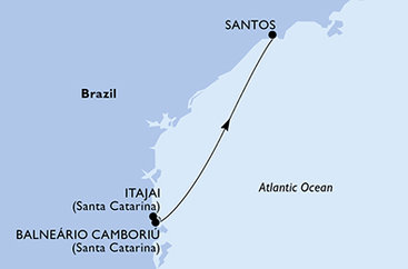 Brazília na lodi MSC Armonia