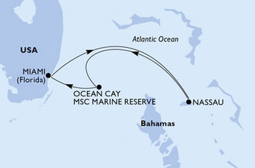 USA, Bahamy z Miami na lodi MSC Seascape