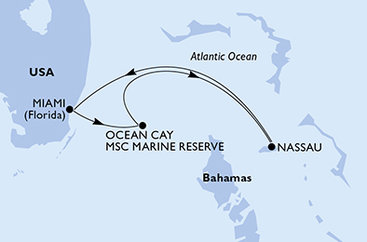 USA, Bahamy z Miami na lodi MSC Seaside