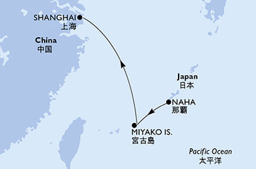 Japonsko, Čína z Nahy - Okinawi na lodi MSC Bellissima