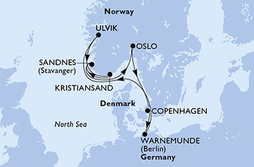 Nemecko, Nórsko, Dánsko z Warnemünde na lodi MSC Magnifica