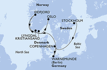 Švédsko, Dánsko, Nemecko, Nórsko zo Stockholmu na lodi MSC Magnifica