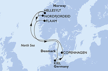 Dánsko, Nórsko, Nemecko z Kodaně na lodi MSC Euribia